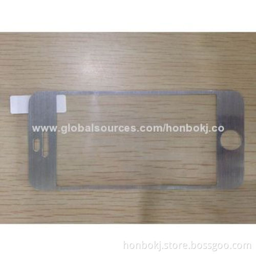 Hot fashion Metal Brushed effect screen protector for iPhone 5/5s/5c